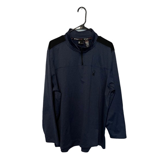 Spyder Other - Spyder Jacket Mens 2XL XXL Blue 1/4 Zip Performance Outdoors Stretch Long Sleeve